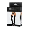 Lotis Glossy Wetlook Stockings - Seductive Thigh-High Lingerie for Women - Enhance Your Sensual Appeal with a Shimmering Finish - Black - Adult Naughty Store