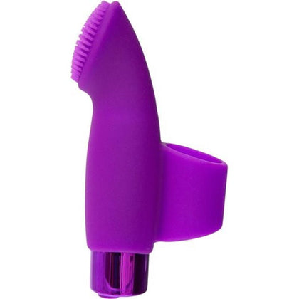 Introducing the Exquisite Pleasure Powerbullet Finger Vibe - Model NN-1001: A Luxurious Silicone Massager for Sensual Delights (Purple) - Adult Naughty Store