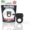 Charged® Big O Ritz Elegant Rechargeable Silicone Vibrating Ring - Model 001 for Couples - Mutual Stimulation - Black - Adult Naughty Store