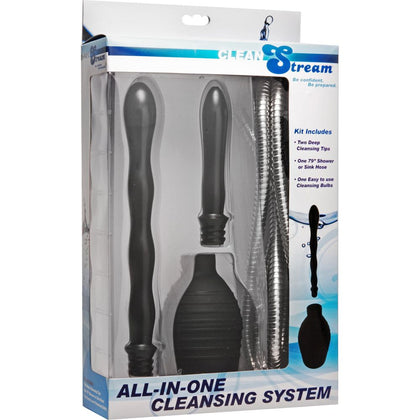 CleanStream All-In-One Shower Enema Cleansing System - Model CS-1001 - Unisex - Anal Hygiene and Pleasure - Sleek Black - Adult Naughty Store