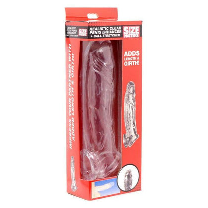 Introducing the SensaDong Realistic Clear Penis Enhancer and Ball Stretcher: Arousing Pleasure Amplifier for Men - Adult Naughty Store