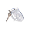 Introducing the Clear Captor Chastity Cage - Medium: The Ultimate Transparent Pleasure Prison for Him