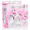 Introducing the Booty Sparks Pink Gem Glass Anal Plug Set - Model BP-200X: A Sensual Delight for Alluring Backdoor Pleasure! - Adult Naughty Store