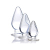 Sensual Pleasure Triple Cones 3 Pc Anal Plug Set - Model TC-3000: The Ultimate Clear Delight for Anal Pleasure - Adult Naughty Store