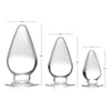 Sensual Pleasure Triple Cones 3 Pc Anal Plug Set - Model TC-3000: The Ultimate Clear Delight for Anal Pleasure - Adult Naughty Store