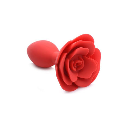 Seductive Pleasures Booty Bloom Silicone Rose Plug - Large Red - Unleash Your Desires - Adult Naughty Store