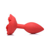 Seductive Pleasures Booty Bloom Silicone Rose Plug - Large Red - Unleash Your Desires - Adult Naughty Store