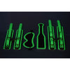 Introducing the ExquisiteLust Luminous Pleasure Set: Kink In the Dark Glowing Bondage Kit - Model X123, Unisex, Sensation Play, Fluorescent Green - Adult Naughty Store