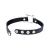 Introducing the Exquisite Pleasures Kinky Kitty Ring Slim Choker - Model KKS-17B: Sensual BDSM Accessory for Neck Play - Women's Pleasure - Black - Adult Naughty Store