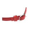 SensuaLust Fiery Pet Leather Choker w/ Silver Ring Red - Elegant Submissive Collar for Intimate Pleasure and Domination - Adult Naughty Store