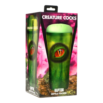 Creature Cocks Raptor Reptile Stroker - RSV-001 - Male Masturbator for Intense Pleasure - Soft Green - Adult Naughty Store