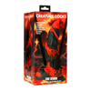 Creature Cocks Fire Demon Monster Silicone Dildo: Hellfire Red and Onyx Black Fantasy Fulfilment Dong CC-666 - Unisex G-Spot & P-Spot Stimulator - Adult Naughty Store