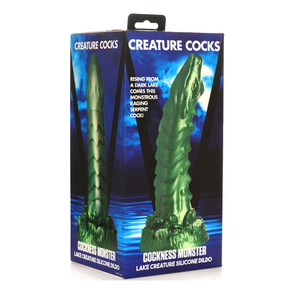 Creature Cocks Emerald Dragon Silicone Dildo - Model X1 | Unisex G-Spot and P-Spot Stimulation - Iridescent Green