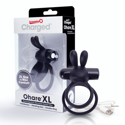 Charged Ohare XL Black Rechargeable Wearable Rabbit Vibrator Model 817483013768 for Couples' Intimate Pleasure in Black: The Perfect Blend of Technology and Sensation