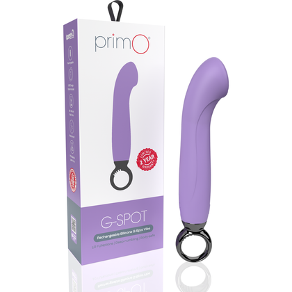 PrimO® G-Spot Rechargeable Vibrator Lilac Model 817483016202 Women's Deeply Stimulating Women's G-Spot Stimulator - A Luxury Pleasure Experience