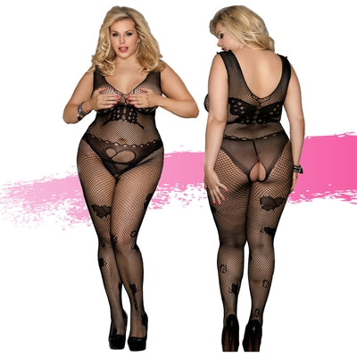 Ashella Lingerie Mikayla Queen Bodystocking - Sensual Intimates for Her Pleasure (Model ML-001) - Black - Adult Naughty Store