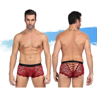 Ashella Lingerie Mica Lace Boxer Brief Red S/M

Introducing the Exquisite Ashella Lingerie Mica Lace Boxer Brief - Model S/M: A Sensual Delight for Alluring Pleasure in Ravishing Red - Adult Naughty Store