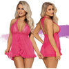 Ashella Lingerie Samantha Babydoll Dress O/S Pink - Elegant Seduction for Women, Model OS-123, Intimate Pleasure, Pink