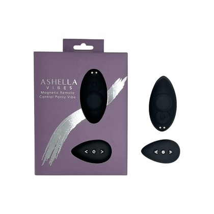 Ashella Vibes Magnetic Remote Control Panty Vibe - Powerful and Discreet Pleasure for Her in Black