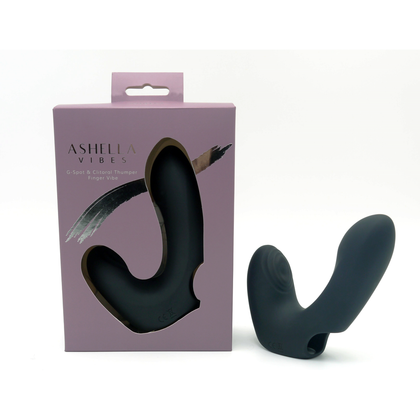Ashella Vibes G-Spot Clitoral Thumper Finger Vibe - Model AV-500X - Female - Dual Stimulation - Deep Rose