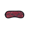 Belle Intime B-BLI20 Sensual Satin Blindfold with Red Jacquard Lace Design - Passionate Unisex Eye Mask for Sensory Play