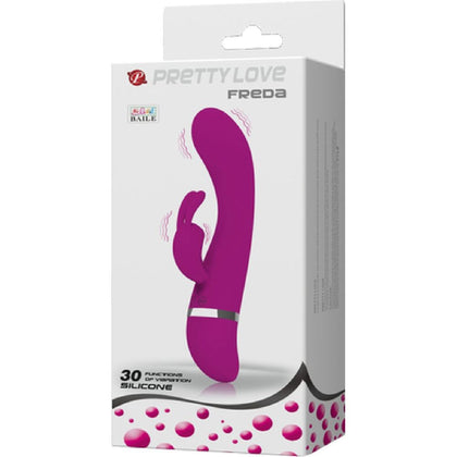 Introducing the Sensual Pleasure Silicone Rabbit Vibrator - Model F30: The Ultimate Purple Delight by PleasureMax - Adult Naughty Store