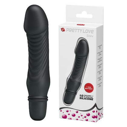 Stev Dolphin Vibrator Black 133mm - Pleasure Toy for Women, G-Spot Stimulation