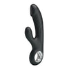 Introducing Luxe Pleasure Devices Selene Model 190 Easy Grip Vibrator for Women - G-Spot and Clitoral Stimulation in Black - Adult Naughty Store