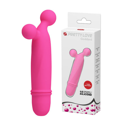 Indulge in Pure Bliss with the Luxe Pleasure Collection: Goddard Silicone Vibrator Model 10XAAA for Women - Hot Pink Clitoral Stimulation Delight