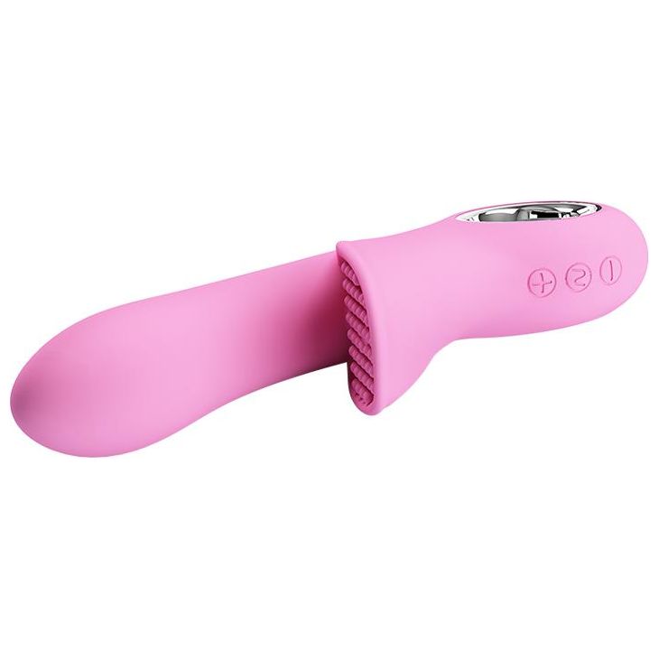 Canrol Textured Tongue Vibrator Soft Pink - Model 171mm - Women's G-Spot Pleasure Toy