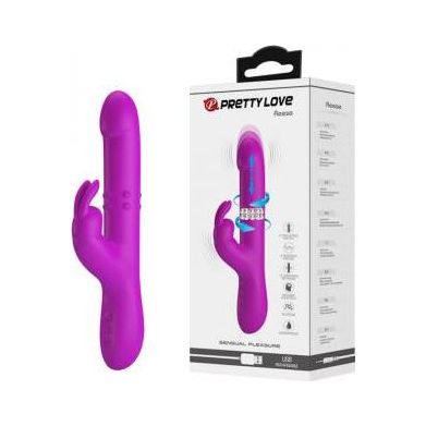 Pretty Love Reese Purple Silicone Rabbit Vibrator - 12 Functions, USB Rechargeable - Adult Naughty Store