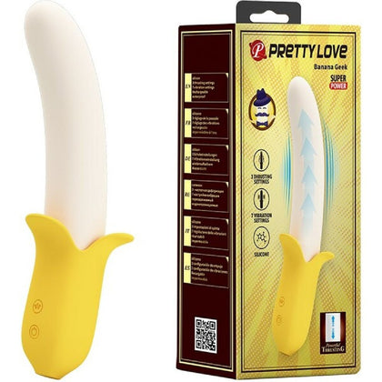 Introducing the Luxe Silicone Rechargeable Thrusting Banana Geek Vibrator X1 for Women - Sultry Pink