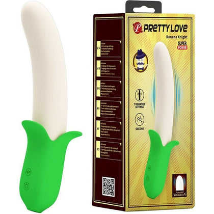 LuxeVibe Silicone Banana Knight Vibrator Model 7X for Women - Clitoral Stimulation - Yellow