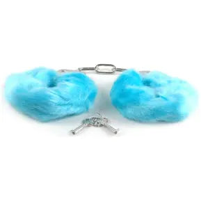 Introducing the Luxurious Blue Fluffy Handcuffs - Model FHC-001: Unleash Your Desires with Style and Comfort