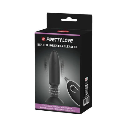 Pretty Love Remote Beaded Vibrating Butt Plug Black (146mm) - Ultimate Anal Pleasure for Him and Her - Adult Naughty Store