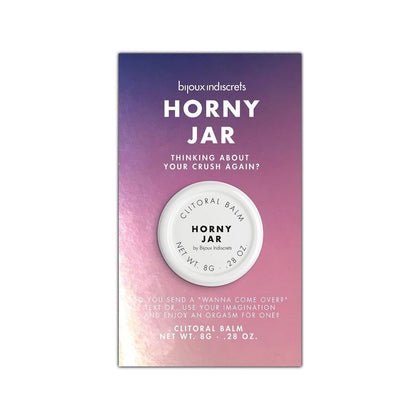 Bijoux Indiscrets Clitherapy Balm Horny Jar - Intensify Pleasure for Women - Clitoral Stimulation - Silky Smooth Texture - Coconut and Almond Oil Base - Sensual Heat - Red