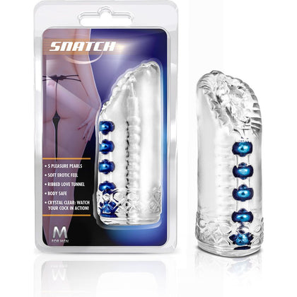 Introducing the Sensual Pleasure M for Men Snatch Clear - Model M5.5: Ultimate Stimulation for Him!