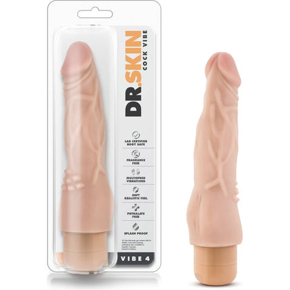 Blush Novelties Dr. Skin Cock Vibe 4 8in Vibrating Cock - Beige: The Ultimate Pleasure Partner