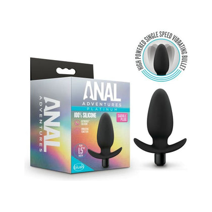 Introducing the Luxe Pleasure Collection: Platinum Silicone Saddle Plug - Model P-900 - Unisex Anal Delight - Black