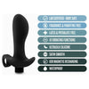 Sensual Pleasures Platinum Silicone Prostate Massager 01: The Ultimate Luxury Pleasure for Men, Targeting the P-Spot, in Sleek Black - Adult Naughty Store