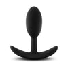 Sensual Pleasures Platinum Silicone Vibra Slim Plug Small - Model SP-VS01 - Unisex Anal Pleasure Toy - Black - Adult Naughty Store