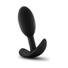 Sensual Pleasures Platinum Silicone Vibra Slim Plug Small - Model SP-VS01 - Unisex Anal Pleasure Toy - Black - Adult Naughty Store