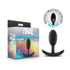 Elegant Pleasures Platinum Silicone Vibra Slim Plug Medium - Sensual Bliss for Anal Pleasure - Black - Adult Naughty Store