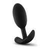 Elegant Pleasures Platinum Silicone Vibra Slim Plug Medium - Sensual Bliss for Anal Pleasure - Black - Adult Naughty Store