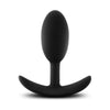 Elegant Pleasures Platinum Silicone Vibra Slim Plug Medium - Sensual Bliss for Anal Pleasure - Black - Adult Naughty Store