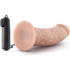 Dr Skin Sensation 8in Vibrating Cock with Suction Cup - Model DS-8VCSC - For Him, Intense Pleasure, Vanilla