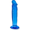 B Yours Sensual Pleasure Sweet N Small 6in Blue Suction Cup Dildo - Model SNS-6B - Adult Naughty Store