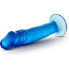 B Yours Sensual Pleasure Sweet N Small 6in Blue Suction Cup Dildo - Model SNS-6B - Adult Naughty Store