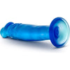 B Yours Sensual Pleasure Sweet N Small 6in Blue Suction Cup Dildo - Model SNS-6B - Adult Naughty Store