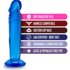 B Yours Sensual Pleasure Sweet N Small 6in Blue Suction Cup Dildo - Model SNS-6B - Adult Naughty Store